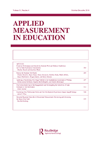 Cover image for Applied Measurement in Education, Volume 31, Issue 4, 2018