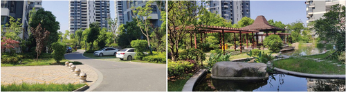 Figure 1. Urban public space(Shaoxing Tian yue cheng community public space).