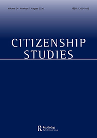 Cover image for Citizenship Studies, Volume 24, Issue 5, 2020