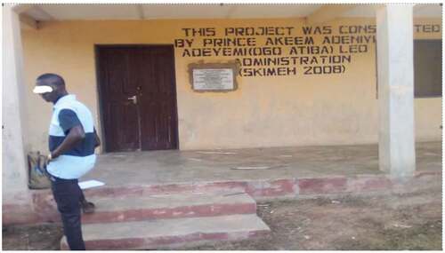 Figure 5. Politically motivated maternity centre at Ijawaya village, Atiba LGA.