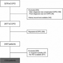 Figure 1. Flow chart of eCOPD and patients with COPD in the study.