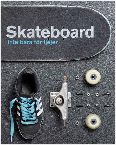 Figure 3. Playing with presumptions of skateboarding being a female practice, No limit named their book on girls and women’s skateboarding in Sweden: Skateboarding – not just for tjejer (2014). © Dokument Press. Reprinted with permission. 