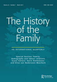 Cover image for The History of the Family, Volume 22, Issue 1, 2017
