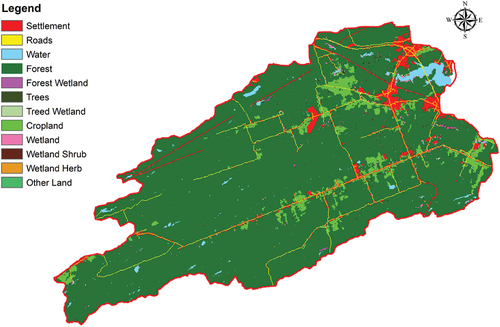 Figure 2. The most recent land use map of the Eel River watershed.
