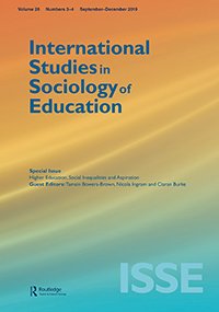 Cover image for International Studies in Sociology of Education, Volume 28, Issue 3-4, 2019