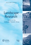 Cover image for Landscape Research, Volume 38, Issue 6, 2013
