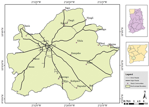 Figure 1. Map of the study in regional and national context.