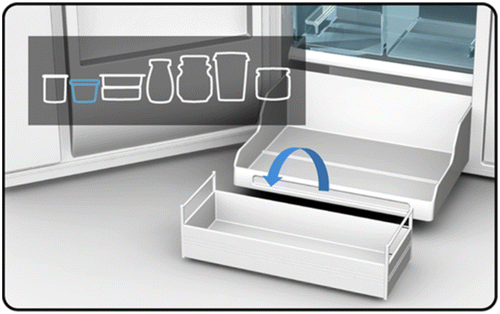 Figure 10 A removable condiment tray.