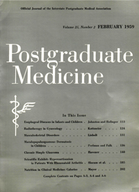 Cover image for Postgraduate Medicine, Volume 25, Issue 2, 1959