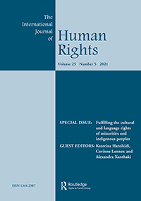 Cover image for The International Journal of Human Rights, Volume 25, Issue 5, 2021
