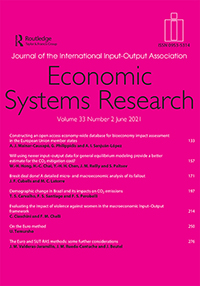 Cover image for Economic Systems Research, Volume 33, Issue 2, 2021