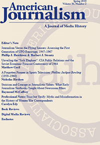 Cover image for American Journalism, Volume 36, Issue 2, 2019