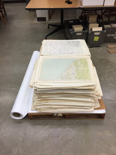 Figure 4. UT maps being packed prior to shipment.