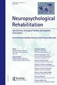 Cover image for Neuropsychological Rehabilitation, Volume 27, Issue 5, 2017