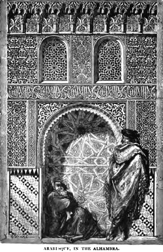 Fig 6 Inside the Alhambra, a view of the arabesques, before the age of mass tourism.