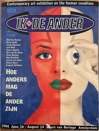 Figure 2. Front cover of the catalogue of the ‘Ik and de Ander’ exhibition, Beurs van Berlage, Amsterdam 1994, curated by Ine Gevers and Jeanne van Heeswijk.