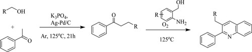 Scheme 93. Palladium catalyst-based method for the synthesis of polysubstituted quinolines.