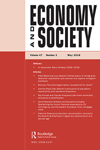 Cover image for Economy and Society, Volume 47, Issue 2, 2018