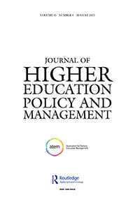 Cover image for Journal of Higher Education Policy and Management, Volume 45, Issue 4, 2023