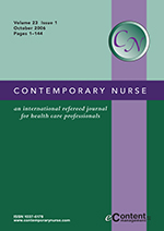 Cover image for Contemporary Nurse, Volume 23, Issue 1, 2006