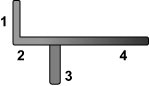 Figure 2. AP view of the Oxford tibial component, illustrating the regions used for RLL registration.