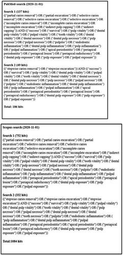 Figure 3. The search blocks used in the literature search. The searches for PCR and SW were done separately.