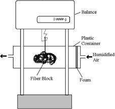 FIG. 2 Schematic of water adsorption experiment.