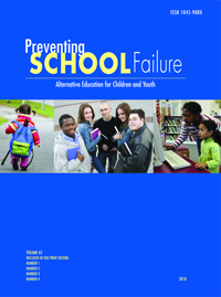Cover image for Preventing School Failure: Alternative Education for Children and Youth, Volume 62, Issue 2, 2018