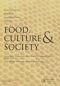 Cover image for Food, Culture & Society, Volume 23, Issue 2, 2020