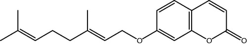 Figure 1.  Chemical structure of auraptene.