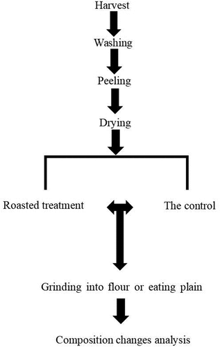 Figure 1. Flow diagram of the yellow nutedge preparation.