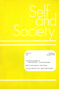 Cover image for Self & Society, Volume 6, Issue 1, 1978