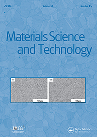 Cover image for Materials Science and Technology, Volume 34, Issue 15, 2018