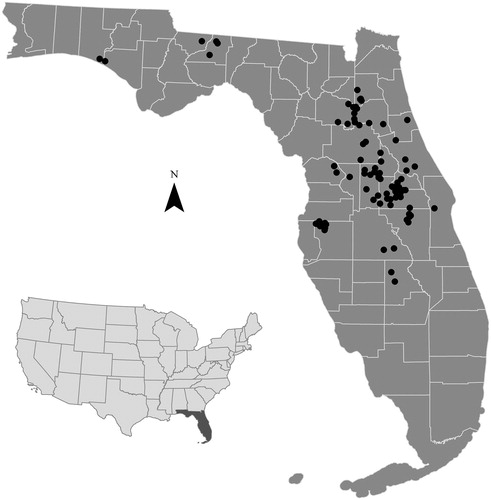 Figure 1. Locations of study lakes.