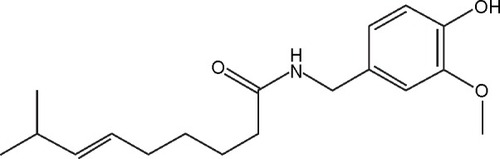 Figure 1 Chemical structure of capsaicin.