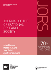 Cover image for Journal of the Operational Research Society, Volume 71, Issue 4, 2020