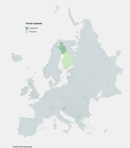 Figure 1. Case study location in Lapland, Finland.