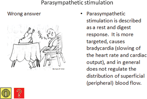 Figure 4. Slide titled same as incorrect choice and response provided to explain why the selection was incorrect.