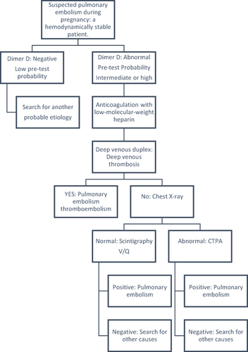 Figure 3 Diagnostic algorithm for patients with suspected hemodynamically stable pulmonary embolism.