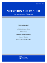 Cover image for Nutrition and Cancer, Volume 69, Issue 7, 2017
