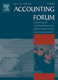 Cover image for Accounting Forum, Volume 35, Issue 4, 2011
