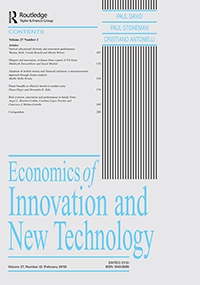 Cover image for Economics of Innovation and New Technology, Volume 27, Issue 2, 2018