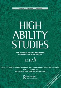 Cover image for High Ability Studies, Volume 27, Issue 1, 2016