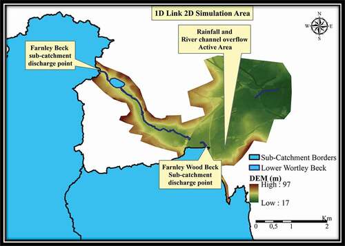 Figure 6. Simulation location of combined pluvial and fluvial flooding in Lower Wortley