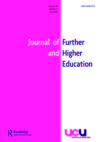 Cover image for Journal of Further and Higher Education, Volume 40, Issue 4, 2016