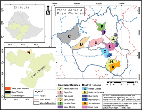 Figure 2. Map of the study areas.