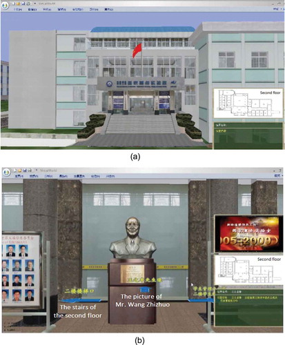 Figure 11. (a) Location-based information visualization, and (b) location-based information recommendation.