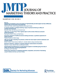 Cover image for Journal of Marketing Theory and Practice, Volume 29, Issue 3, 2021