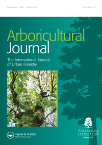 Cover image for Arboricultural Journal, Volume 40, Issue 1, 2018