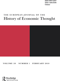 Cover image for The European Journal of the History of Economic Thought, Volume 26, Issue 1, 2019